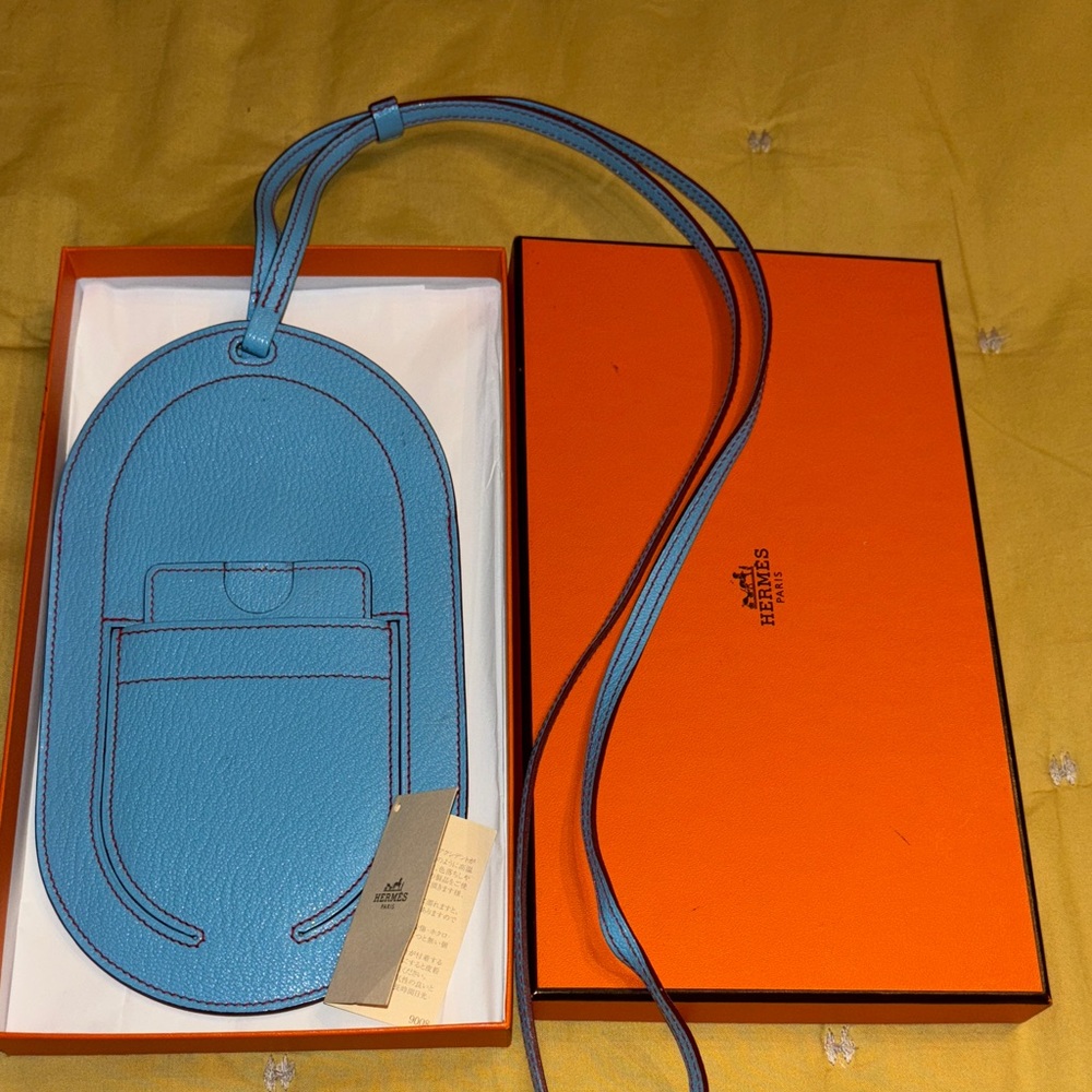 Hermès Blue Leather Crossbody Bag
